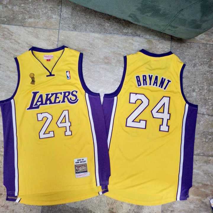 Lakers 24 Kobe Bryant Yellow 2009 NBA Champions Patch Adidas Hardwood Classics Jersey,We sell and wholesale Lakers 24 Kobe Bryant Yellow 2009 NBA Champions Patch Adidas Hardwood Classics Jersey on line form chian!